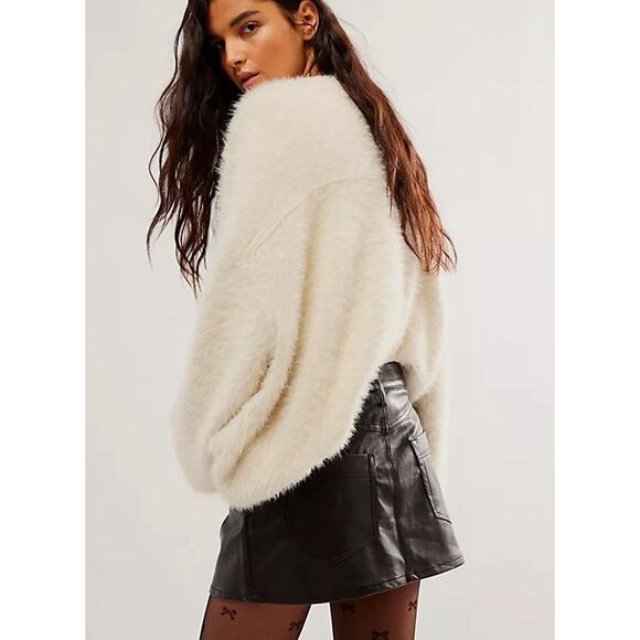 Free People We The Free Wynn Asymmetrical Mini Skirt Black Size 12/31 - Picture 2 of 12